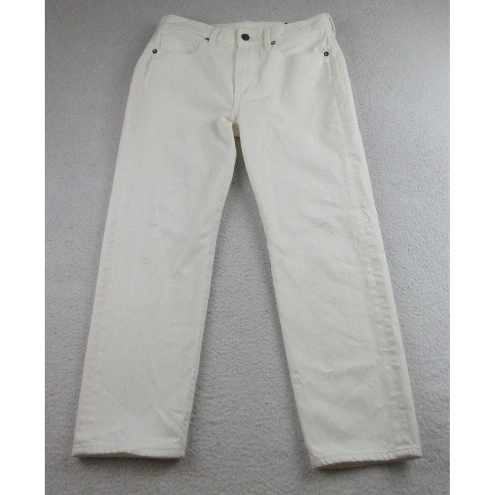 Vince Jeans Womens 26 White Denim Pants Straight Leg Made USA DV269-2097 Cotton